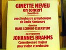 GINETTE NEVEU / BRAHMS violin concertos / STIL ONLY FRENCH LP / EX+