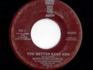 Crossover Soul 45 MARVIN HOLMES You Better Keep Her/Kwami Brown Door HEAR