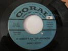 BUDDY HOLLY BLUE LABEL PROMO CORAL 9-62074  IT DOESN'T MATTER ANY MORE/RAIN  45