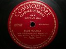 Billie Holiday - I Love My Man Sunny / Side Of The Street Commodore 614 Jazz 78
