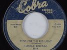 R&B/Blues 45 HAROLD BURRAGE Stop, For The Red Light COBRA HEAR