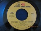 RARE EARLY NEIL YOUNG STOCK COPY 45; EVERYBODY KNOWS THIS IS NOWHERE/ EMPEROR OF