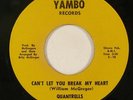Soul Funk 45 QUANTRELLS Can't Let You Break My Heart on Yambo NM