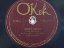OKEH 4169 RARE MAMIE SMITH JAZZ HOUNDS CRAZY BLUES ITS RIGHT HERE 78 RECORD