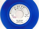 Country 45 Johnny Cash 1969 white label promo blue vinyl Sun label nmint