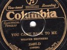Columbia 15487D WEAVER BROTHERS - Prison Sorrows 1929 in E