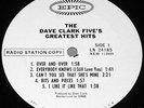 THE DAVE CLARK FIVE GREATEST HITS WLP PROMO LP DJ COPY 1965 MONO EPIC NEAR MINT