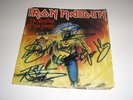 IRON MAIDEN - THE NUMBER OF THE BEAST - 7IN SINGLE SLEEVE (SIGNED)