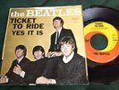 The BEATLES 1965 45 & PS Sleeve Tab Cut  Ticket To Ride