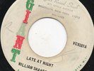 William Shakespeare (Gregory Issacs) - Late At Night - Original Press 7 Inch