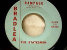 1961 Surf Rocker Instrumental 45 The Statesmen On Bradlea 200 Rampage