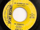 DRAMATICS All Because of You (on Sport ) northern soul 45 HEAR BOTH SIDES 