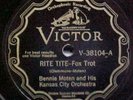 Bennie Moten & His Kansas City Orchestra 78 rpm Jazz Record Victor 38104 N-
