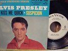 RARE Elvis Presley 45rpm KISS ME QUICK / SUSPICION 447-0639 PS White Promo Label