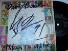 DAVID BOWIE ASHES TO ASHES SIGNED SLEEVE