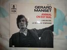 Gérard MANSET- Super 45 Tours - EP - Animal on est mal - 1968 - Odéon MEO 160