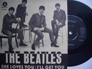 BEATLES 7'' PS She loves You Sweden super rare GREY Mint-  SWEDISH 45 press