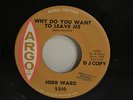 Herb Ward Rare Northern Soul 45 Strange Change/Why Do You Want to Leave Me