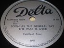 Fairfield Four 78 DELTA 200 General Say the War is Over A'Capella Black Gospel