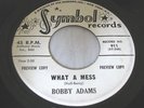 RARE NORTHERN 45 - BOBBY ADAMS - WHAT A MESS - SYMBOL DJ