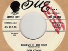 45rpm record; DON COVAY , BELIEVE IT OR NOT '  ROCKER  '
