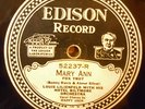 Edison Diamond Disc Record  52237 MARY ANN & ONE MORE NIGHT