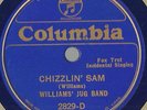 Williams Jug Band, Chizzlin' Sam Blue Wax Columbia 2829 78 rpm Willie The Lion