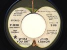 RARE John Lennon 45 Promo   What You Got APPLE LISTEN