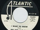 Northern Soul R&B 45 MERLE SPEARS AND THE TREATS I Want To Know ATLANTIC DJ HEAR