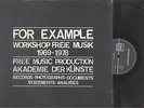 FOR EXAMPPLE - WORKSHOP FREIE MUSIK 1969-1978 - JAZZ 3 LP SET - W. GERMANY -BOOK