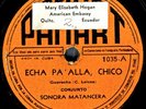 CUBAN - Conjunto Sonora Matancera on RARE 1945 Panart 1035 (Cuba)- La Ola Marina