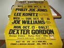 RARE LARGE JAZZ POSTER FROM JAZZ SHOWCASE IN CHICAGO.PHILLY JOE JONES/LEE KONITZ