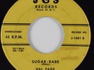 Jump Blues R&B Rocker 45 HAL PAGE & WHALERS Sugar Babe J&S HEAR
