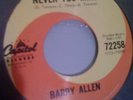 BARRY ALLEN - Never You Mind- 60's garage rock & roll CANADA Capitol 45