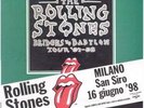 ROLLING STONES Milano San Siro 16.06.1998 ITALY original CONCERT advert POSTER