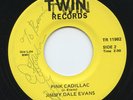 HEAR- Rare Autographed Rockabilly 45- Jimmy Dale Evans- Pink Cadillac -Twin- VG+