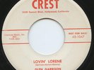 Rare Rockabilly 45 - Glen Garrison - Lovin' Lorene - Promo - Crest # 45-1047