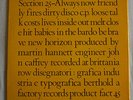 FACTORY RECORDS SECTION 25 Always Now  FAC45