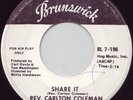 Reverend Carlton KING COLEMAN - Share It 7
