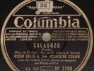 Oscar Calle & his Cuban Orchestra, Firmin Jova UK Columbia DF 2709, 78rpm 10