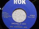 IOWA - IA FREDLO GARAGE PSYCH 45 - THE CONTENTS ARE; / DIRECTION OF MIND