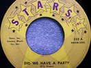 1957 ROCKABILLY BILLY BROWN DID WE HAVE A PARTY ON STARS RECORDS #552