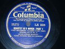 QUARTET 3 x 78 rpm RECORDS Columbia LÉNER STRING QUARTET Léner, Roth... BRAHMS