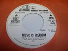 HEAR Psych Promo 45 BILLY HINSCHE Music Is Freedom on Reprise (Promo)