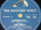 ELVIS PRESLEY   HEARTBREAK HOTEL   UK 78 RPM RECORD   ROCK 'N' ROLL ROCKABILLY