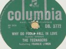 FRANKIE LYMON & TEENAGERS   WHY DO FOOL 78 RPM RECORD   ROCK 'N' ROLL ROCKABILLY