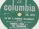 FRANKIE LYMON   I'M NOT A JUVENILE   UK 78 RPM RECORD   ROCK 'N' ROLL ROCKABILLY