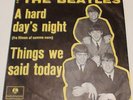 BEATLES SINGLE A HARD DAY´S NIGHT THINGS WE SAID TODAY DENMARK PARLOPHONE R5160