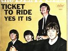 VINYL 45 & Picture Sleeve Beatles - Ticket To Ride / Yes It Is Capitol (1965)