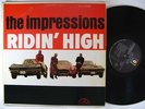 IMPRESSIONS Ridin' High LP on ABC NM